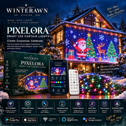 Winterawn Pixelora™ Smart Projecting Curtain Light.