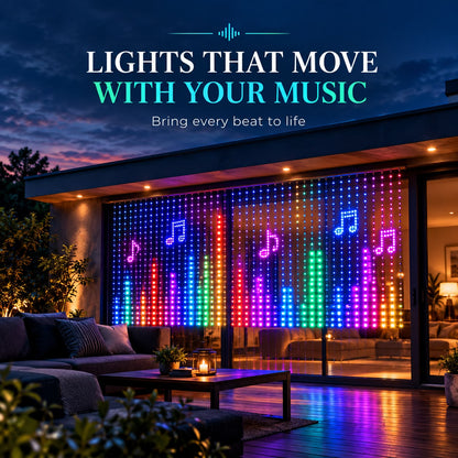 Winterawn Pixelora™ Smart Projecting Curtain Light.